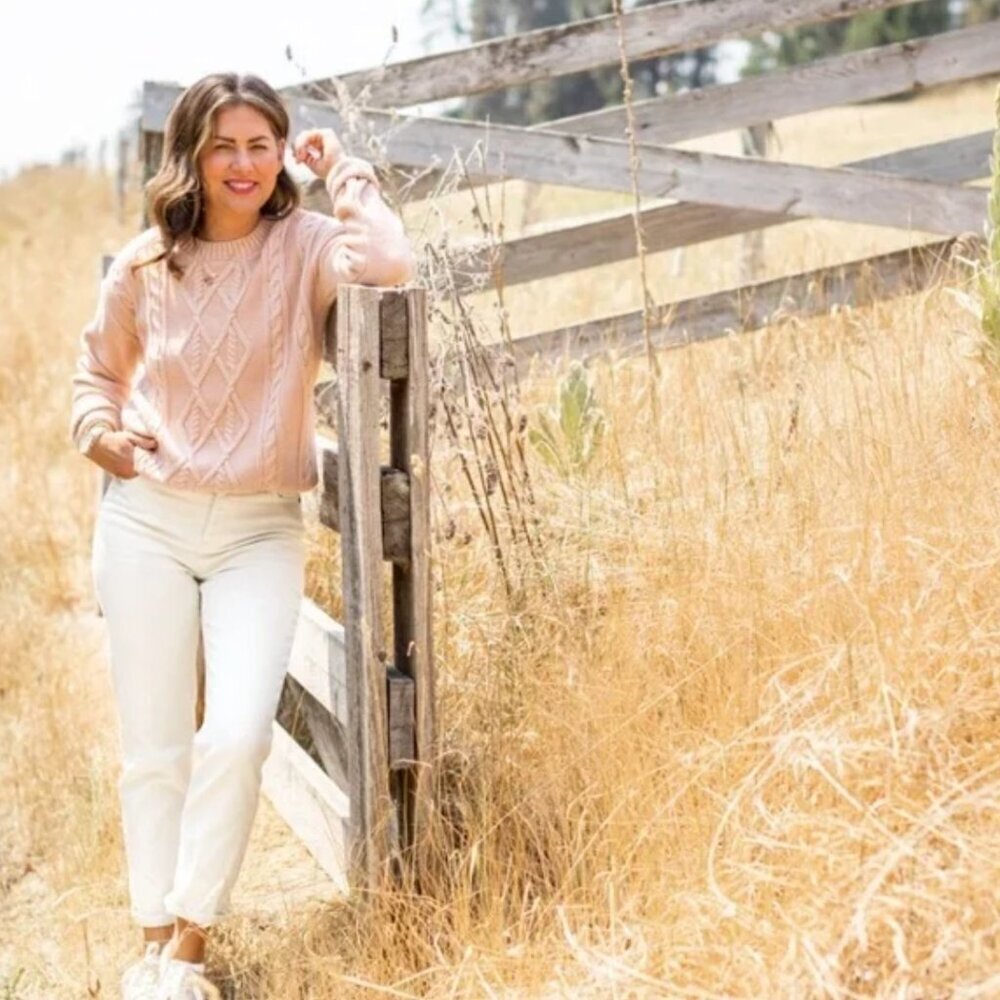 JOE FRESH X JILLIAN High Rise Straight Cream/White Jeans NWT Women's 30